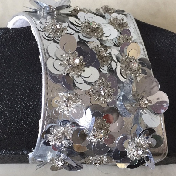 LAST PAIR Steve Madden Sequin & Beaded Slides - Picture 5 of 5